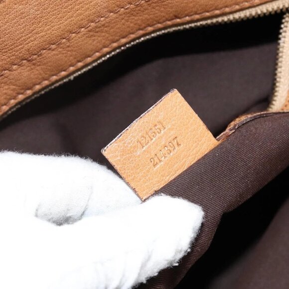 GUCCI Hand Bag Leather Beige Gold 121551 Auth 144406 - Picture 11 of 16